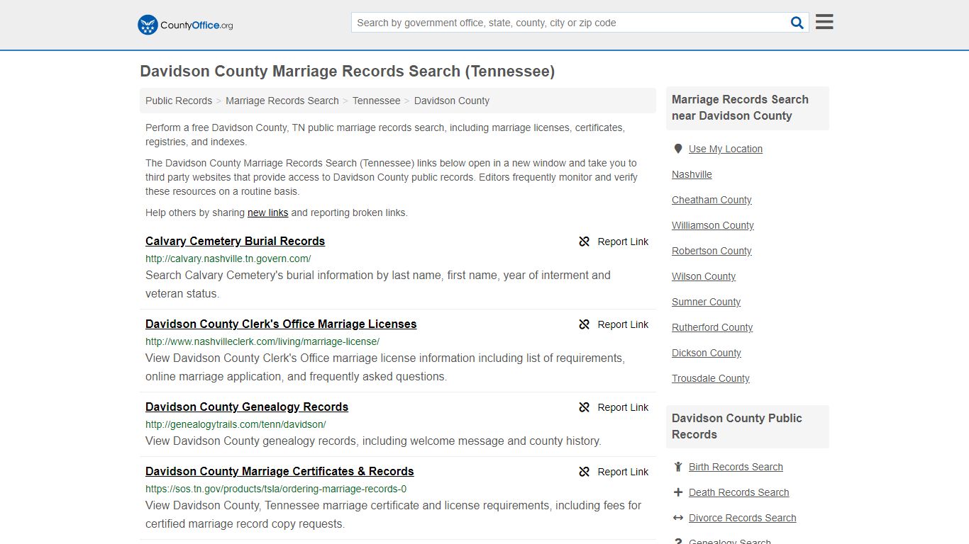 Marriage Records Search - Davidson County, TN (Marriage ...